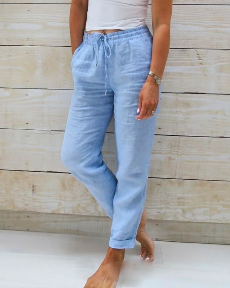 Pantalón Esteralda Cintura Elástica Comodidad Ligera Ana