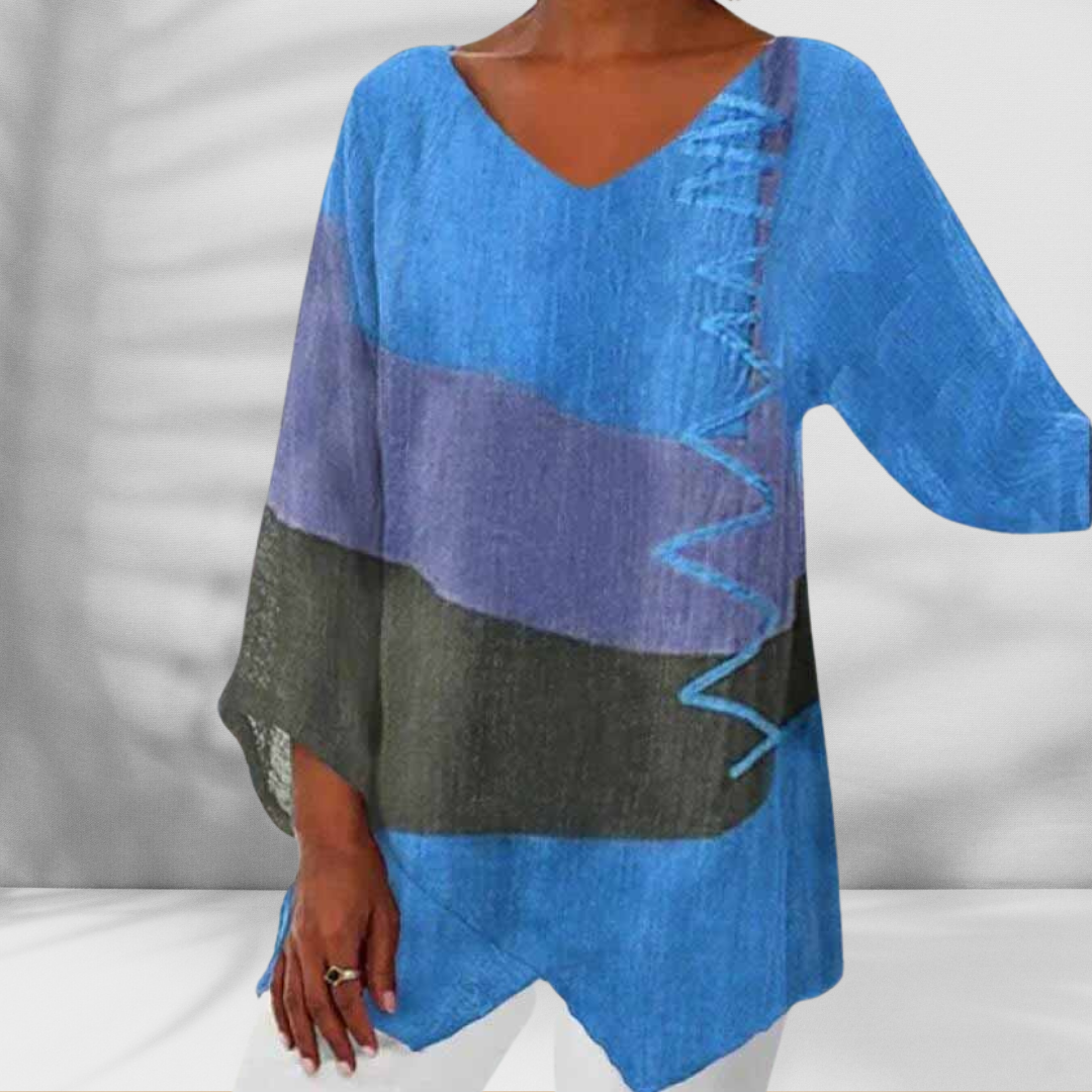 Blusa Patchwork Mujer Fresca Tejido Transpirable Ana