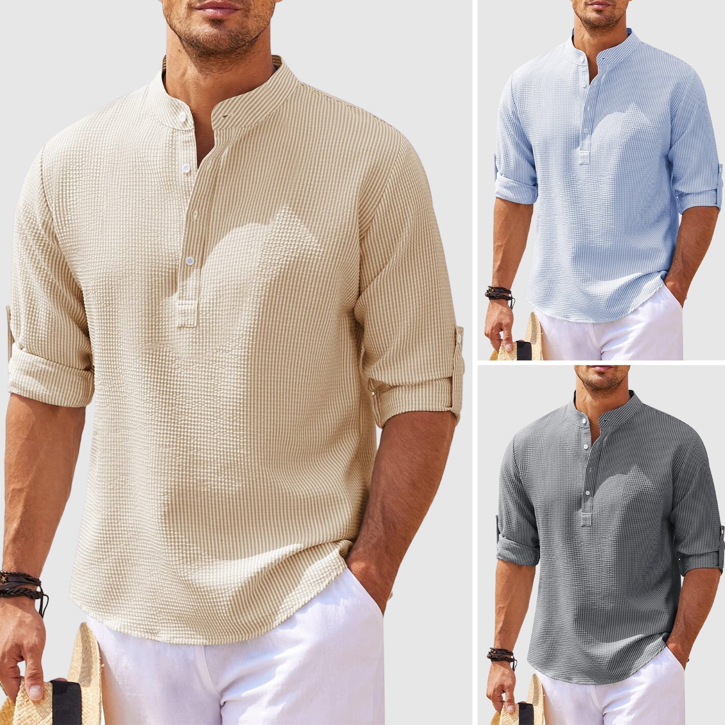 Camisa Henley Suave Y Transpirable Con Estilo Moderna Ana
