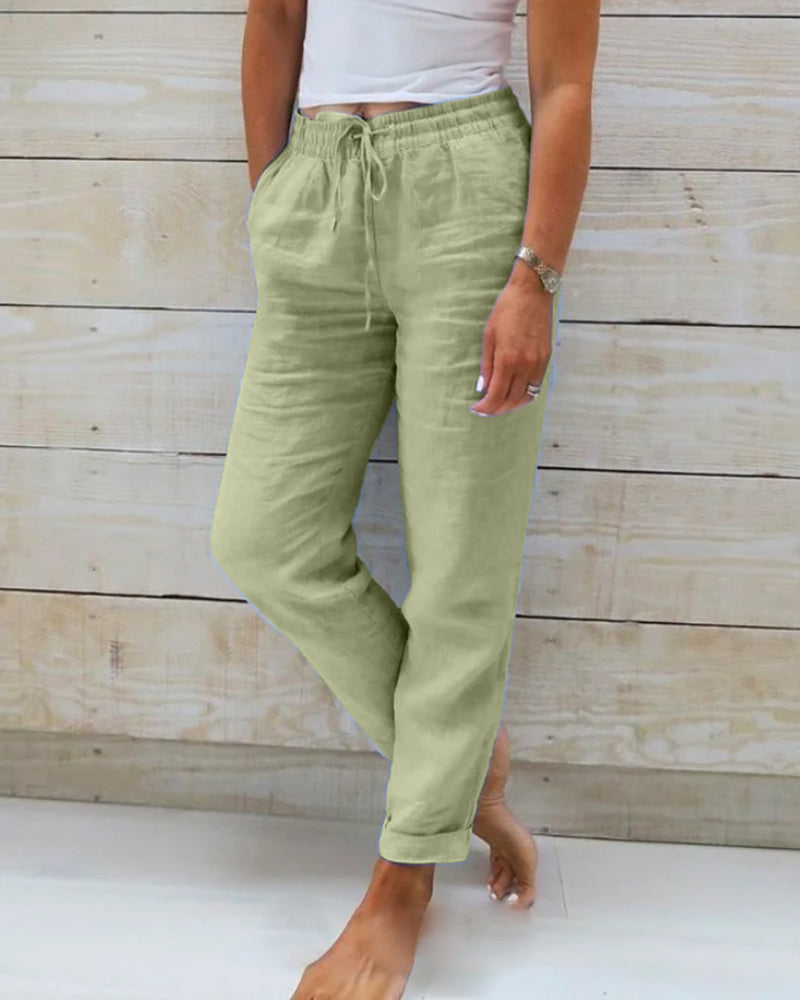 Pantalón Esteralda Cintura Elástica Comodidad Ligera Ana