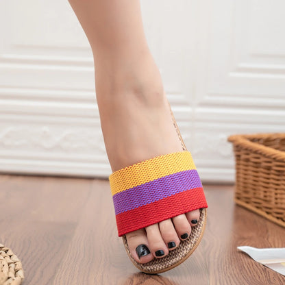 Summer Linen Slippers For Women EVA