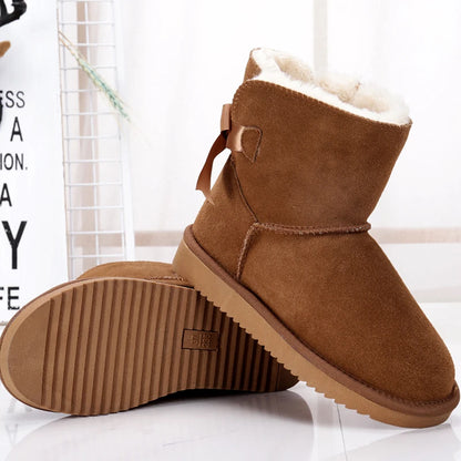 Sherpa-Lined Suede Booties