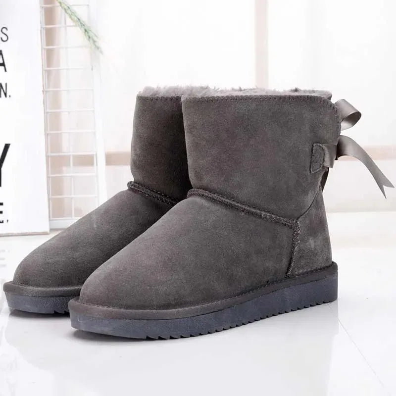 Sherpa-Lined Suede Booties