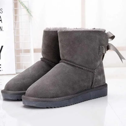 Sherpa-Lined Suede Booties