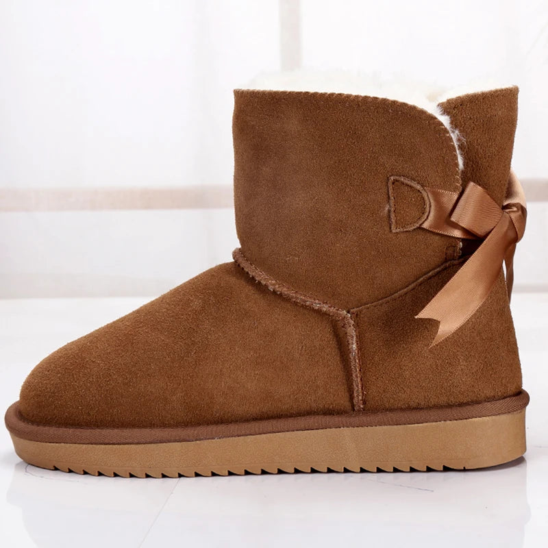 Sherpa-Lined Suede Booties