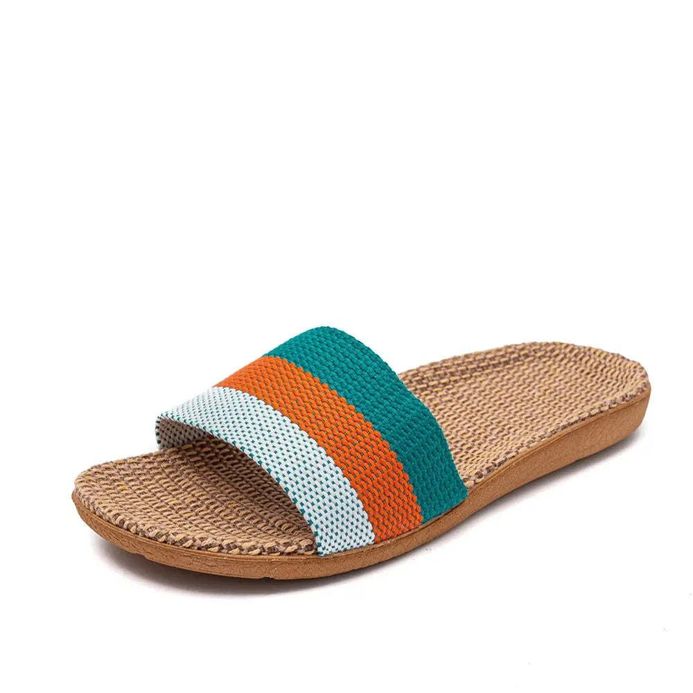 Summer Linen Slippers For Women EVA