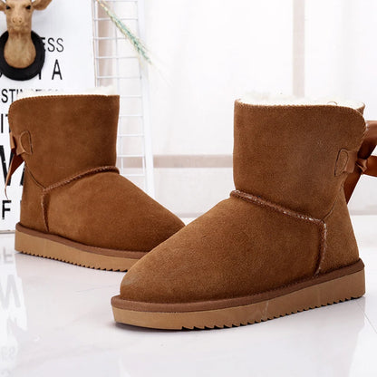 Sherpa-Lined Suede Booties