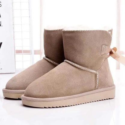 Sherpa-Lined Suede Booties