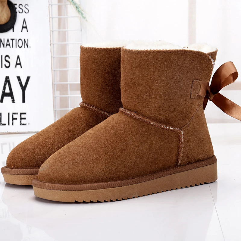 Sherpa-Lined Suede Booties