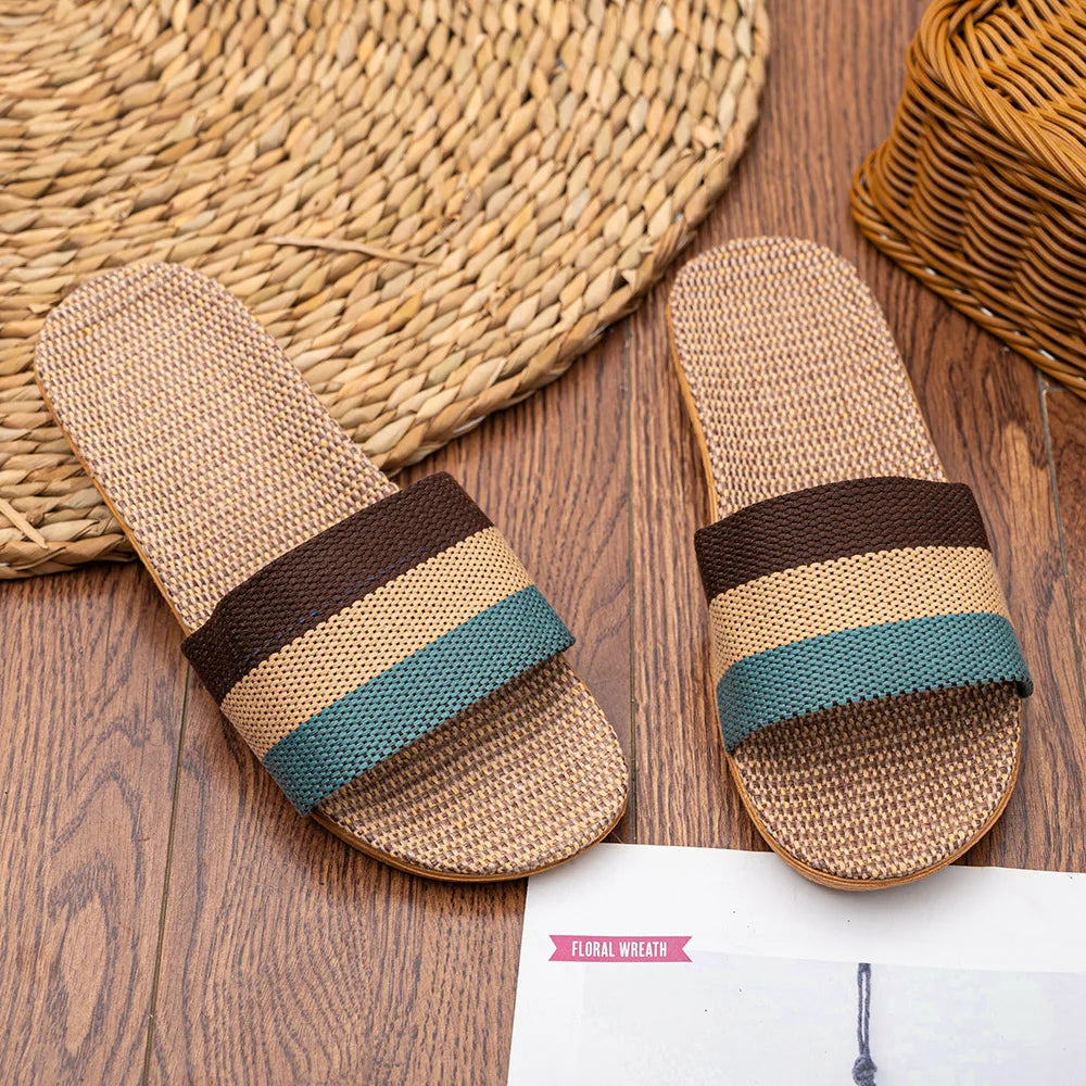 Summer Linen Slippers For Women EVA