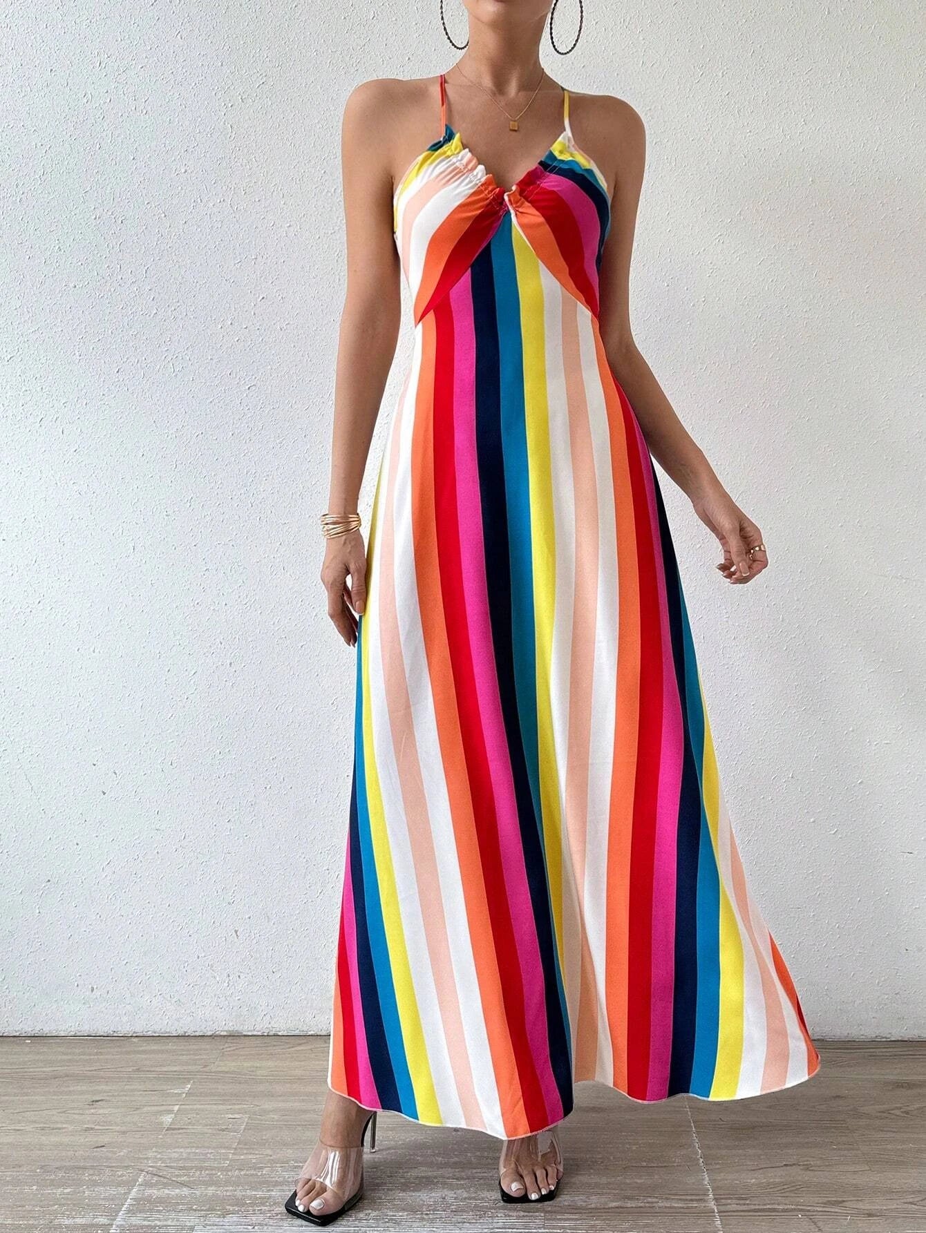 Backless Maxi Dress Women Ethnic Boho