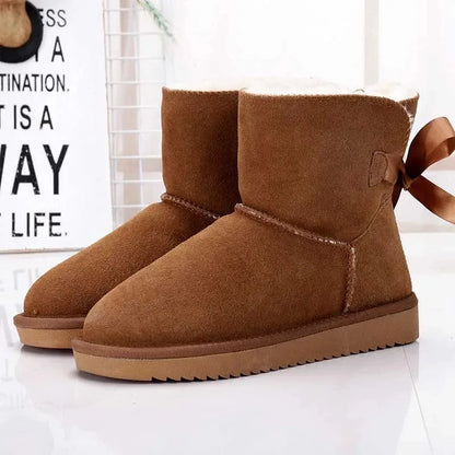 Sherpa-Lined Suede Booties