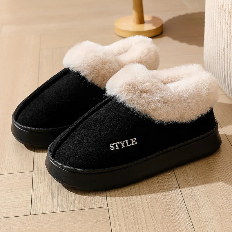 Women's Platform Furry Slippers