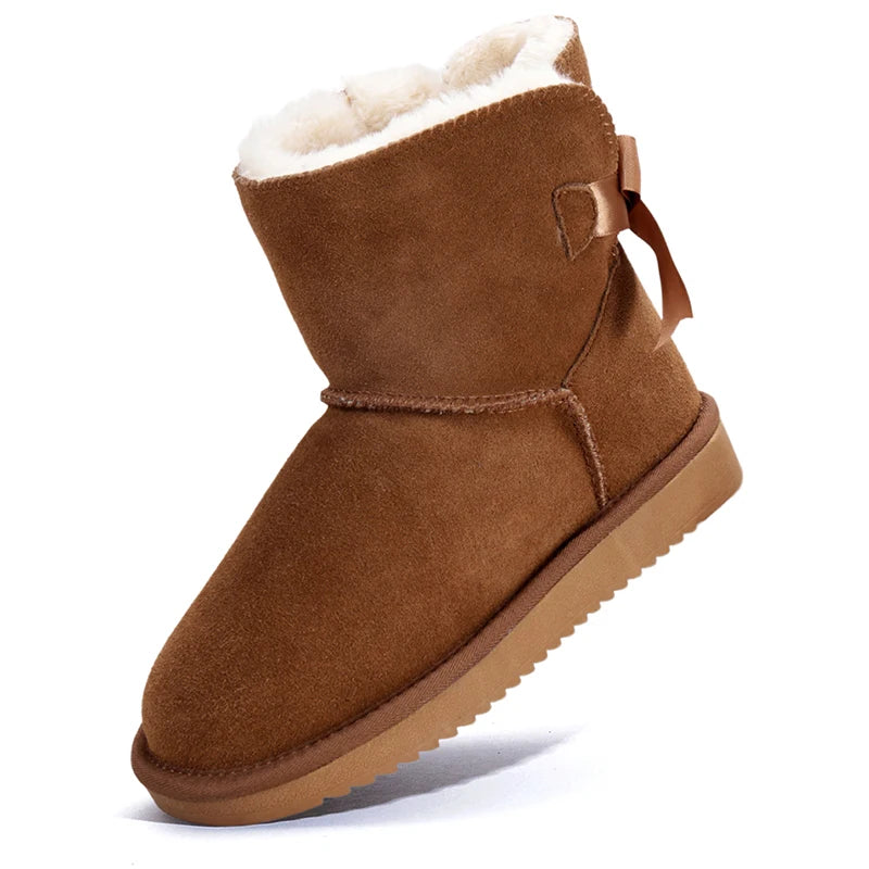 Sherpa-Lined Suede Booties