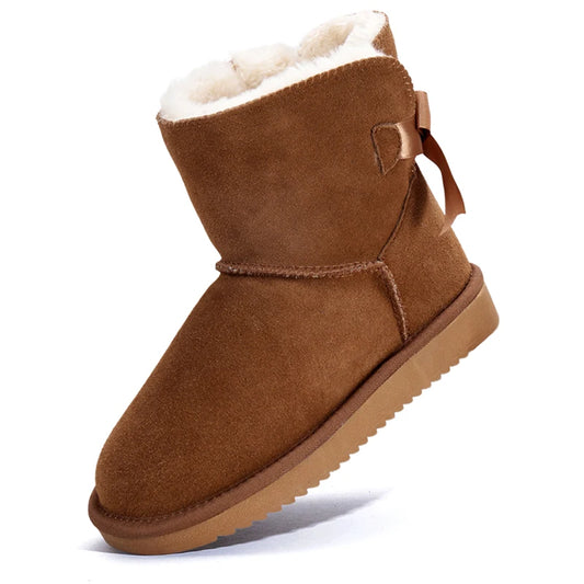 Sherpa-Lined Suede Booties