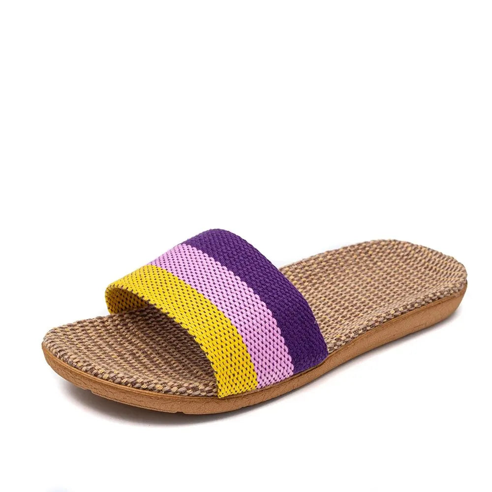 Summer Linen Slippers For Women EVA