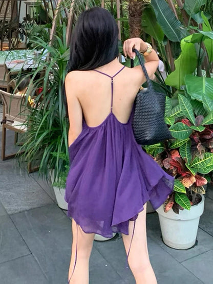 Weird Puss Backless Dress Sexy Mesh Bodycon For Women