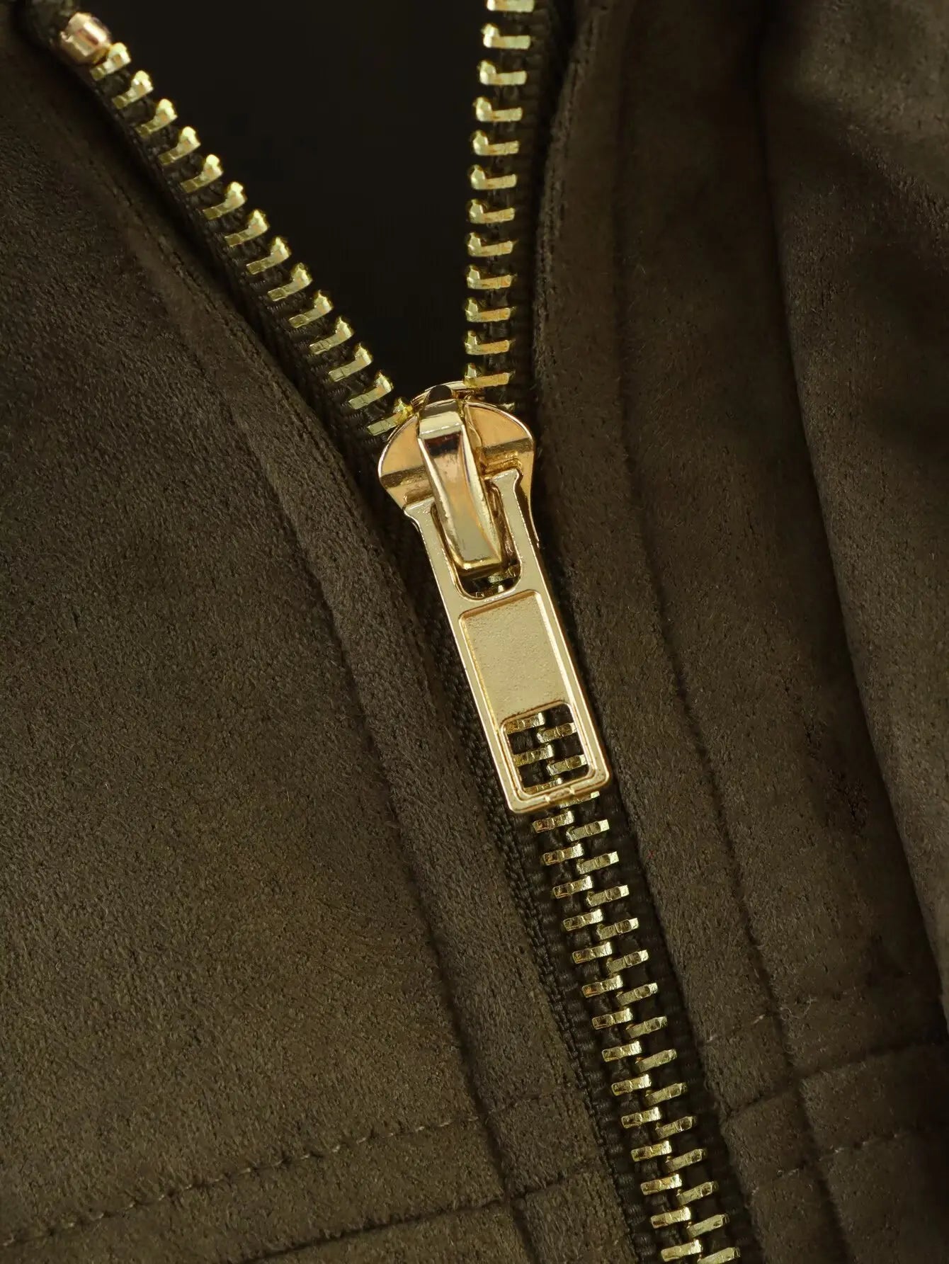 Faux Suede Cropped Jacket Soft Texture