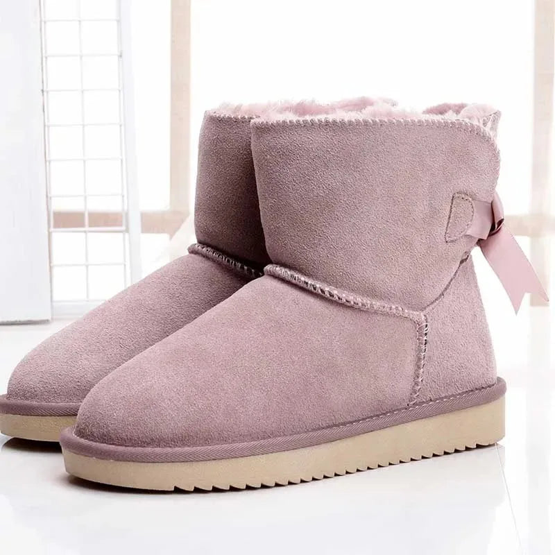 Sherpa-Lined Suede Booties