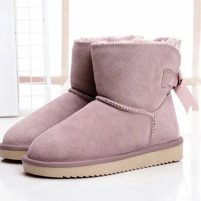 Sherpa-Lined Suede Booties