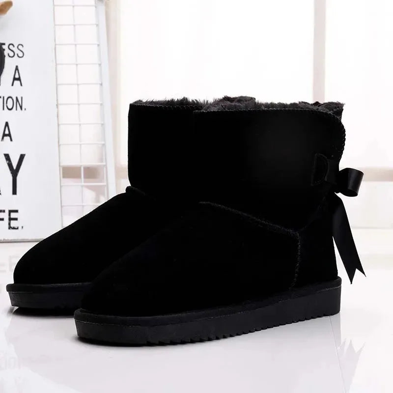 Sherpa-Lined Suede Booties