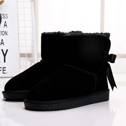 Sherpa-Lined Suede Booties