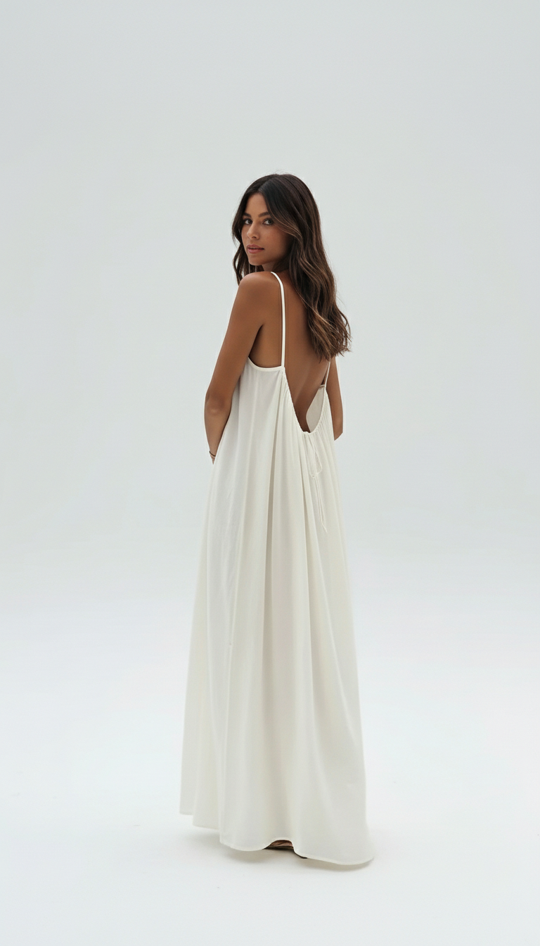 Women’s Casual Backless Summer Dress - Tiffany
