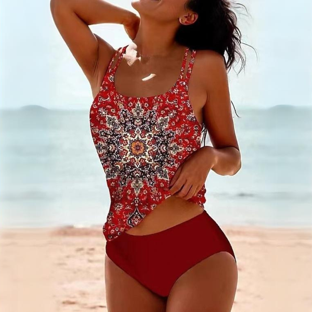 Traje De Baño Mujer Estilo Elegante Y Cómodo Estampado Ana