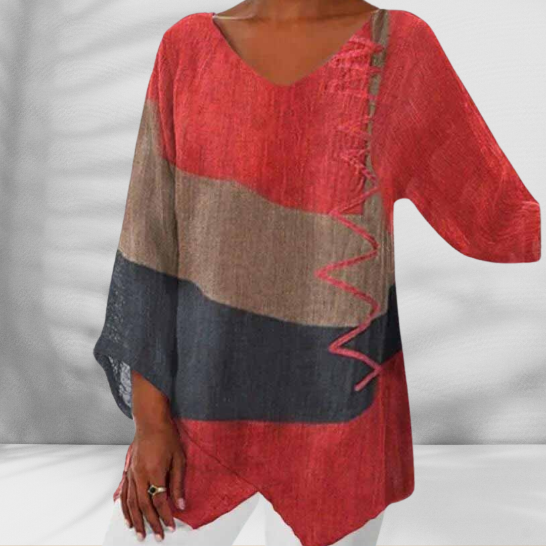 Blusa Patchwork Mujer Fresca Tejido Transpirable Ana