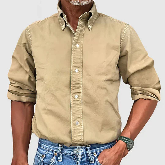 Camisa Clásica Manga Larga Versátil Formal Para Ana