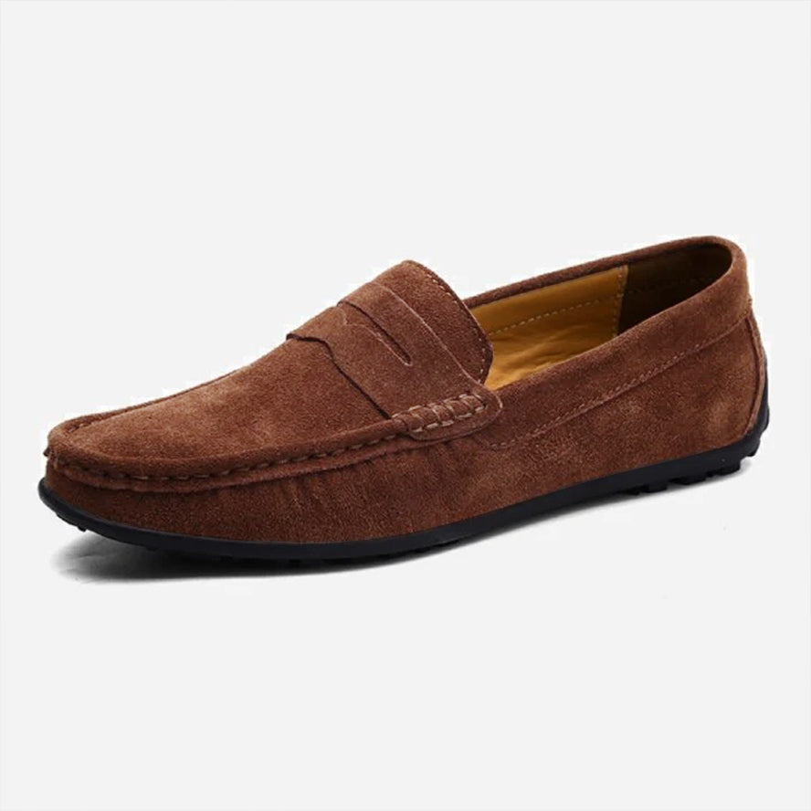 Mocasines De Cuero Y Ante Con Plantilla Acolchada Carlos