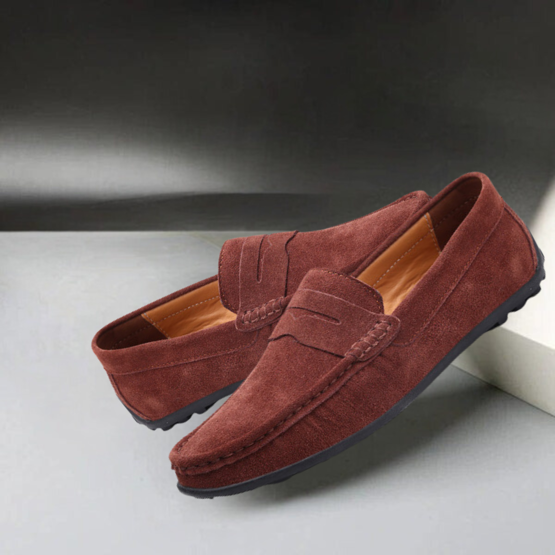 Mocasines De Gamuza Con Plantilla Acolchada Lujo Diego