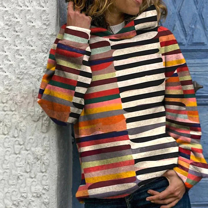 Sudadera con Capucha Multicolor Diseño Vintage María