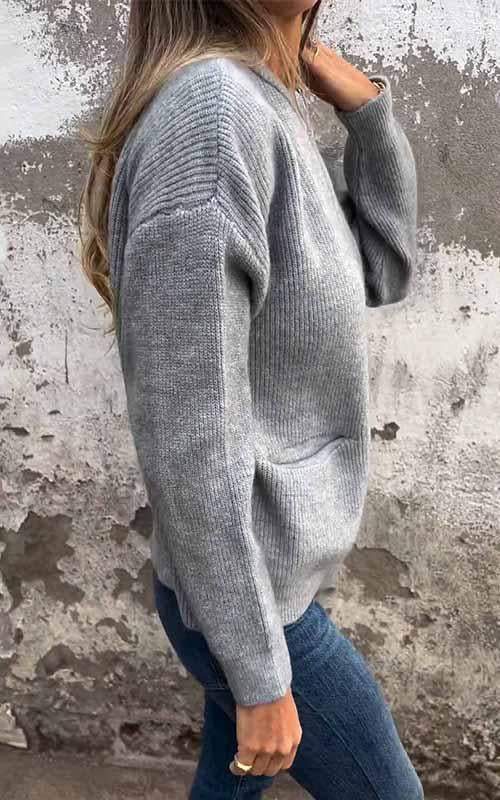 Chaqueta de Punto Con Cremallera Suave y Cálida María