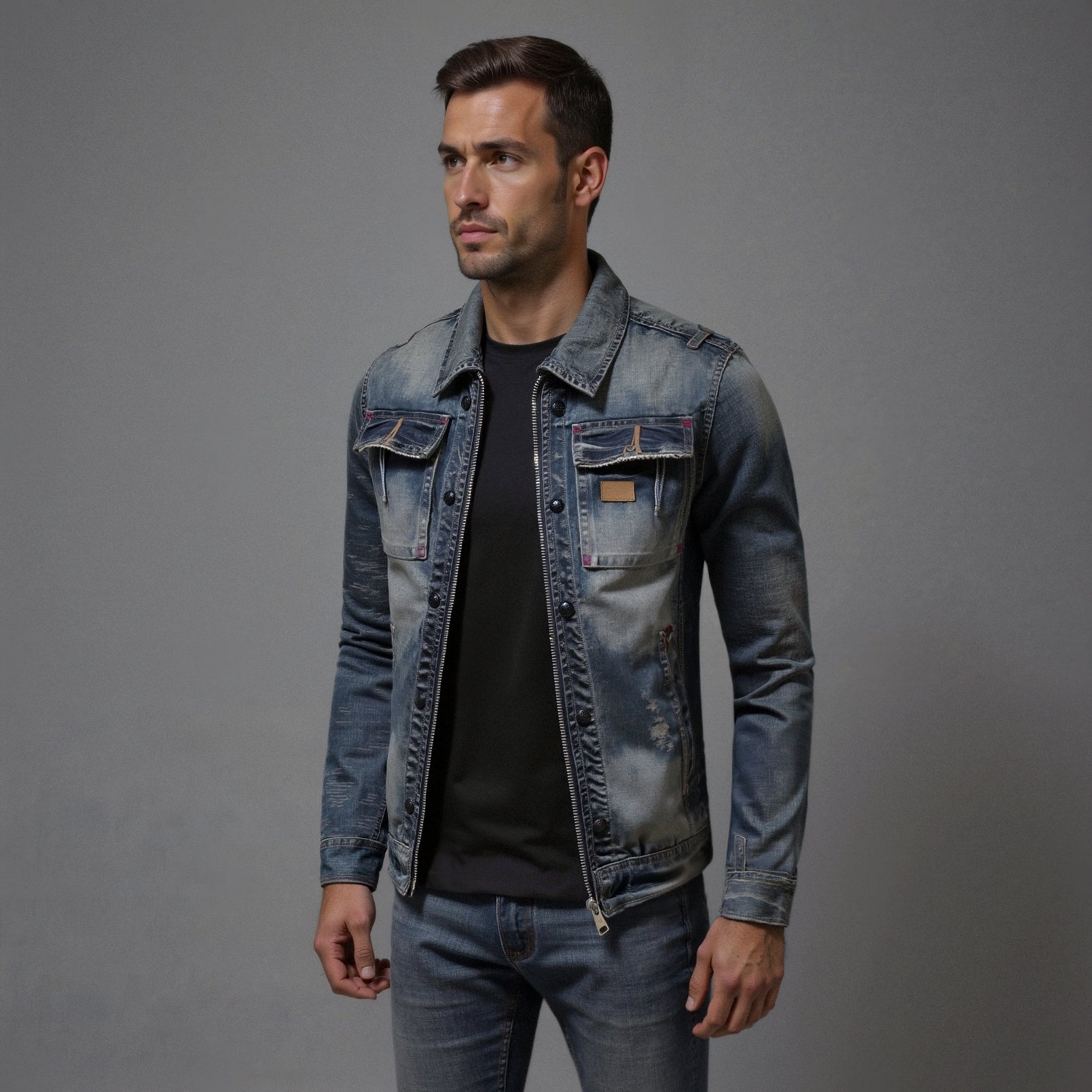 Chaqueta Vaquera Vintage CARL Retro Denim Con Estilo Ana