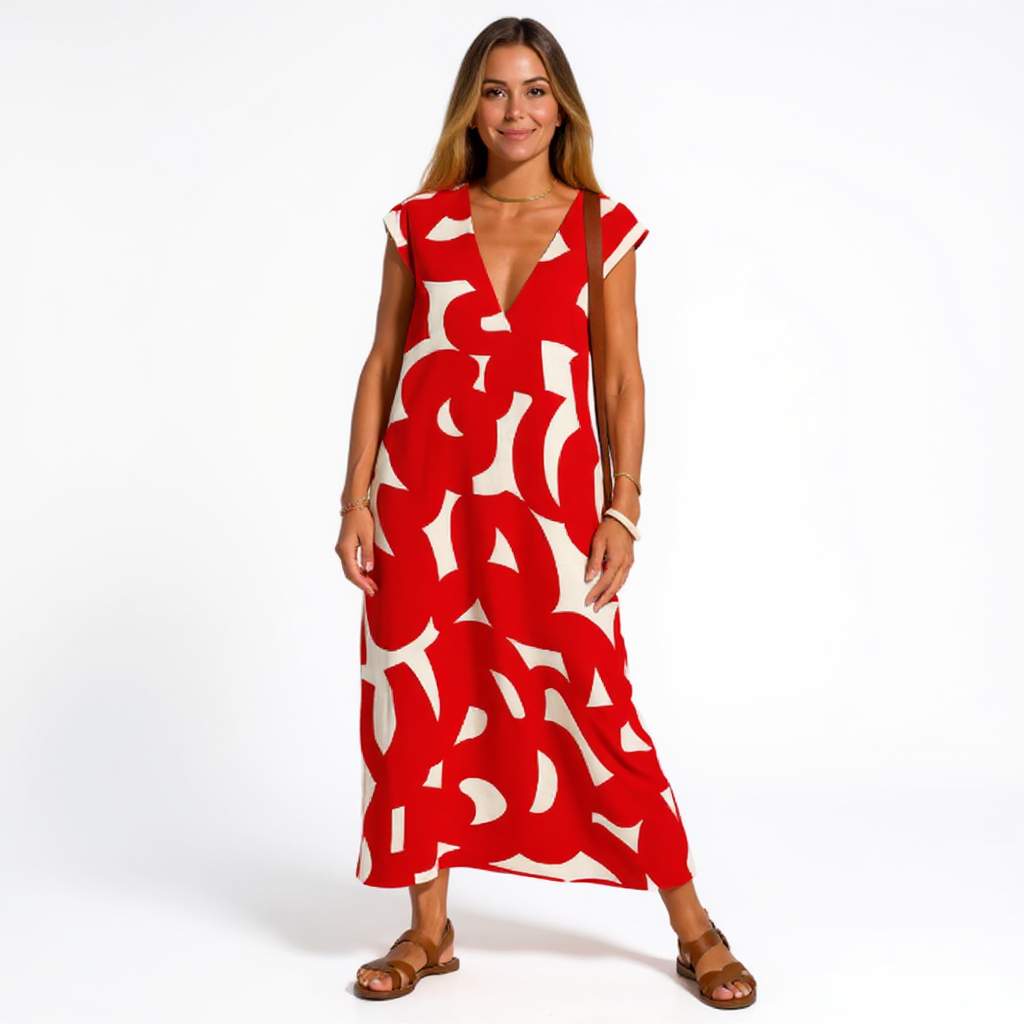 Vestido Ligero Con Escote En V Para Mujer Elegante Valeria