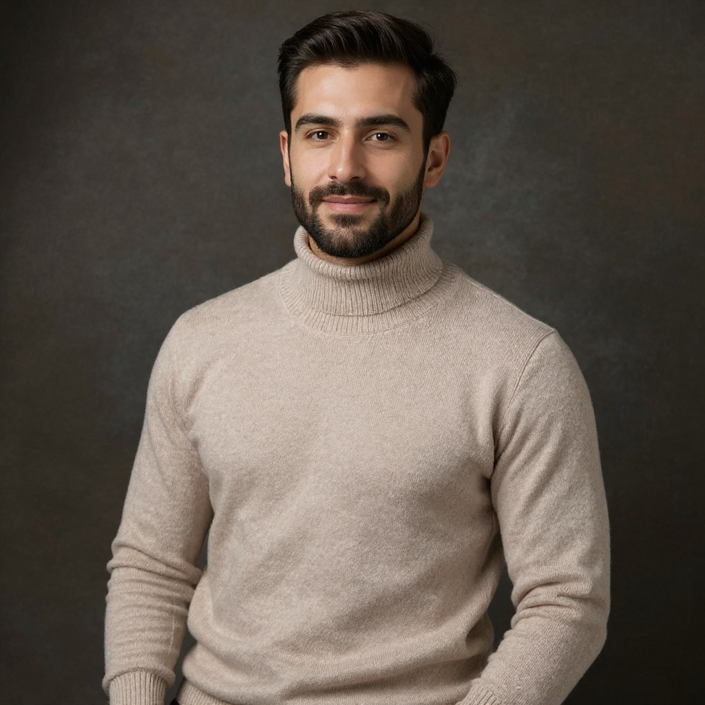 Suéter De Cuello Alto Lujo Suave Cálido Alta Calidad Carlos