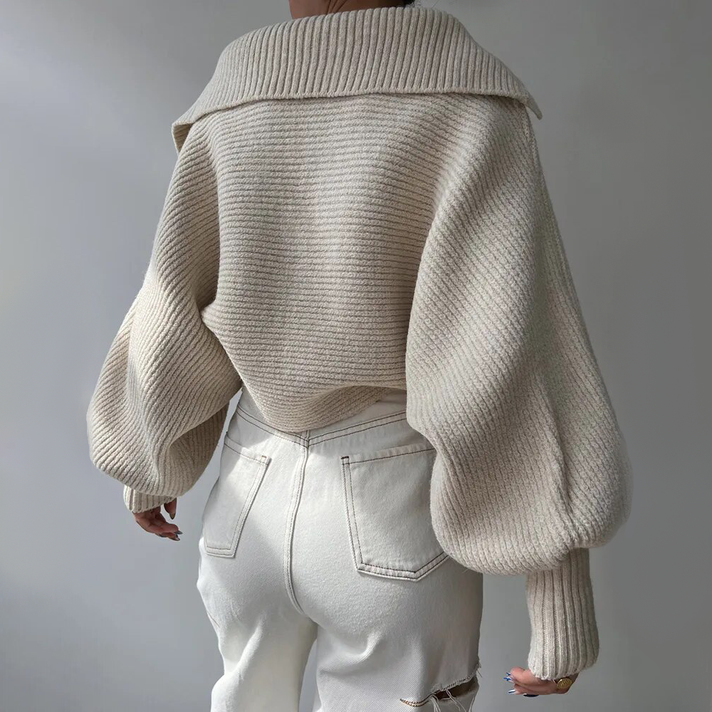 Suéter Velour Suave Con Borde Oversize Y Calidez Luis