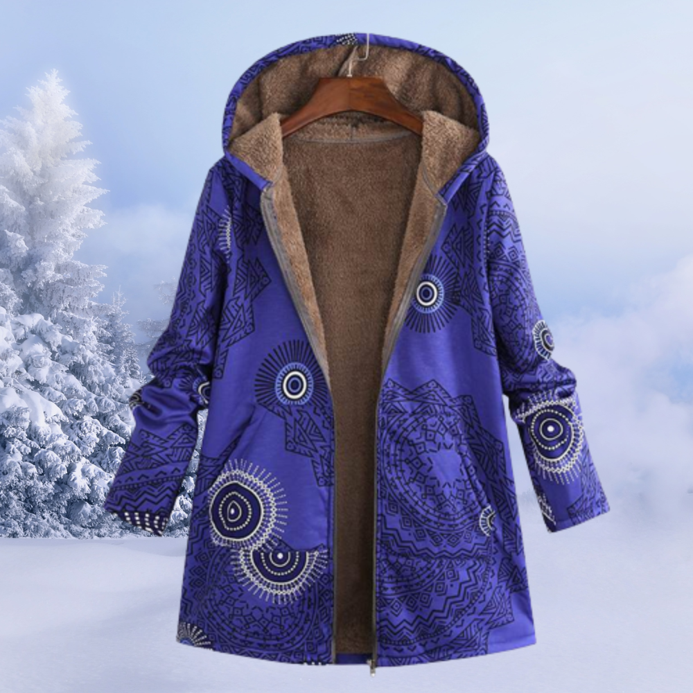 Chaqueta Polar Con Capucha Cálida Para Mujer Invierno Ana