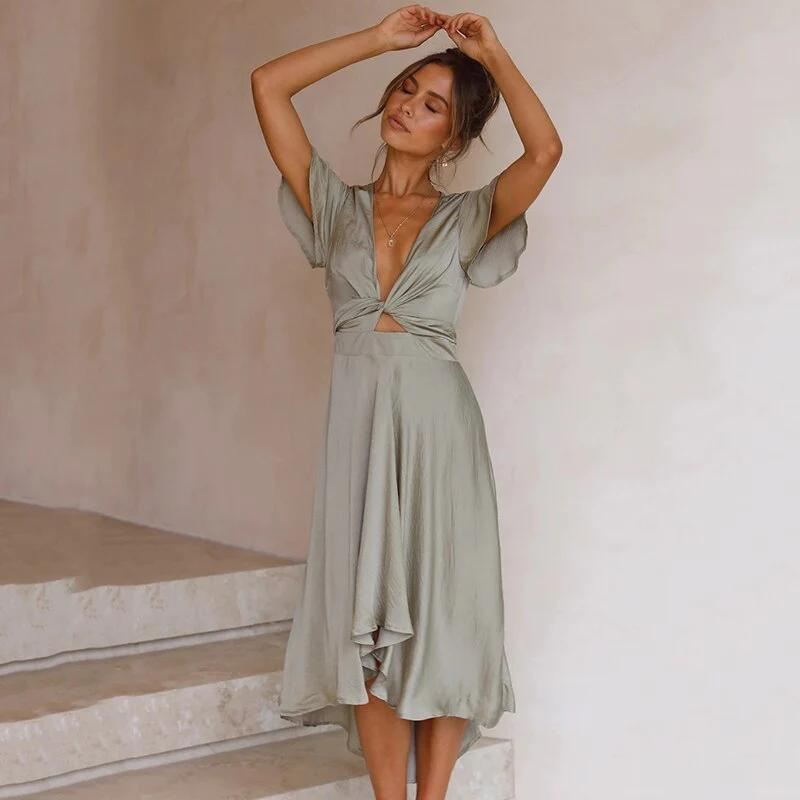 Vestido Vintage Fluido Elegante Veraniego Con Encanto Ana