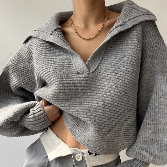 Oversized Velour Sweater Women Cozy Knit
