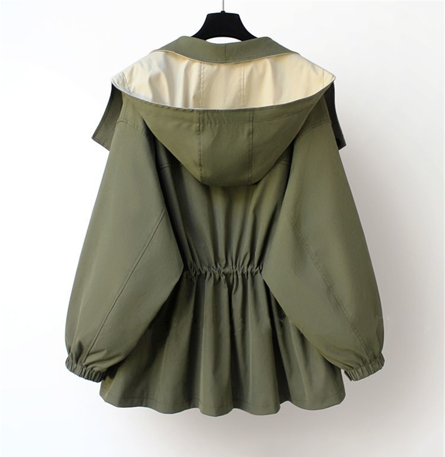 Capa Ligera Impermeable Oversize Capucha Elegante Sofía