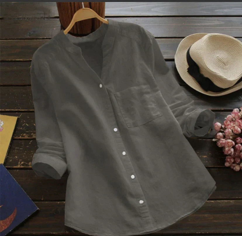 Camisa Casual Mujer Tejido Suave Y Libertad Diario Ana