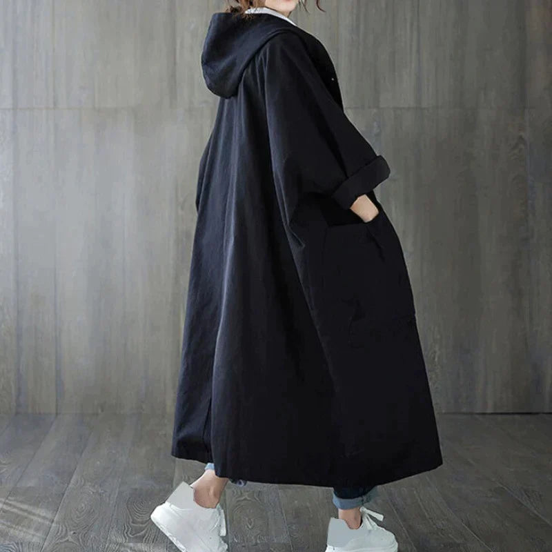 Abrigo Trench Oversized Elegante Y Versátil Moda Ana