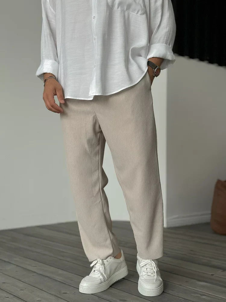 Pantalón Lujo Hombre Comodidad Superior Tejido Suave Carlos