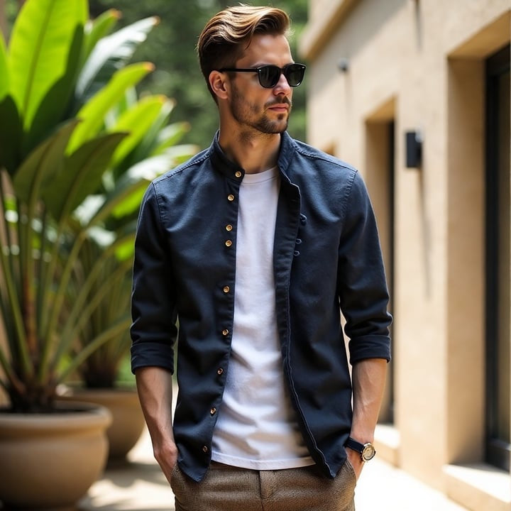 Camisa Japonesa Estilo Katana para Hombres Cómoda Luis