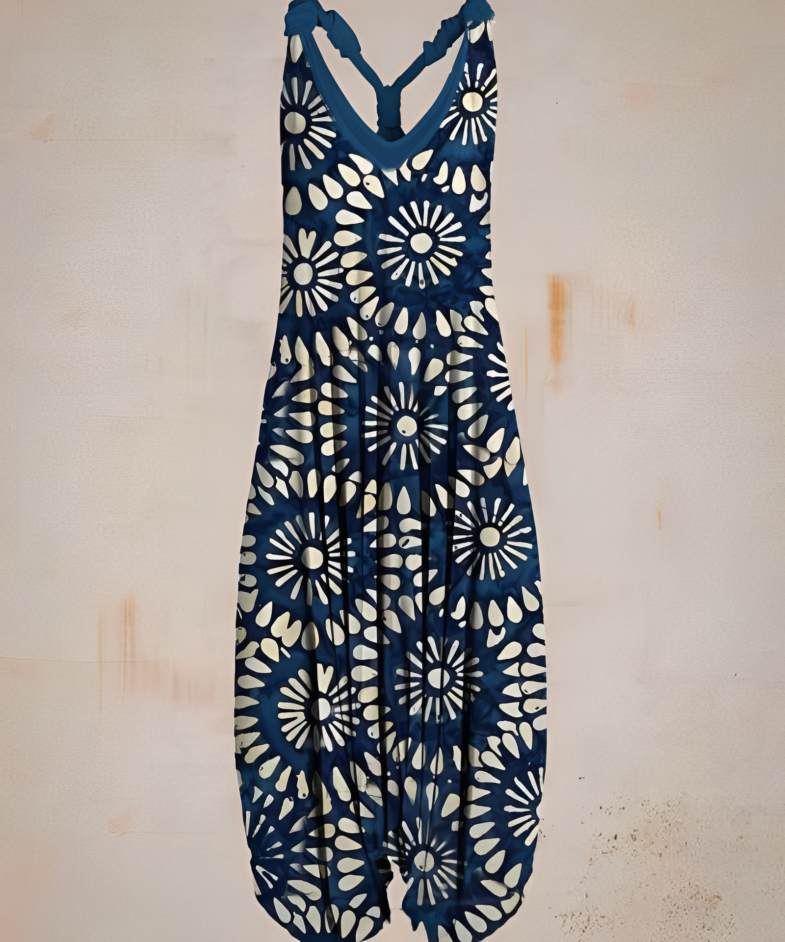 Mono Boho Chic Ligero Con Estampado V Cuello Bohemio Luis