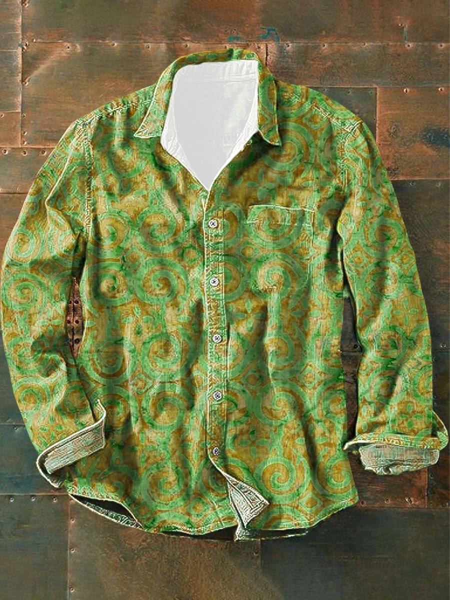 Camisa Unisex Multicolor Con Estampado Moderno Carlos