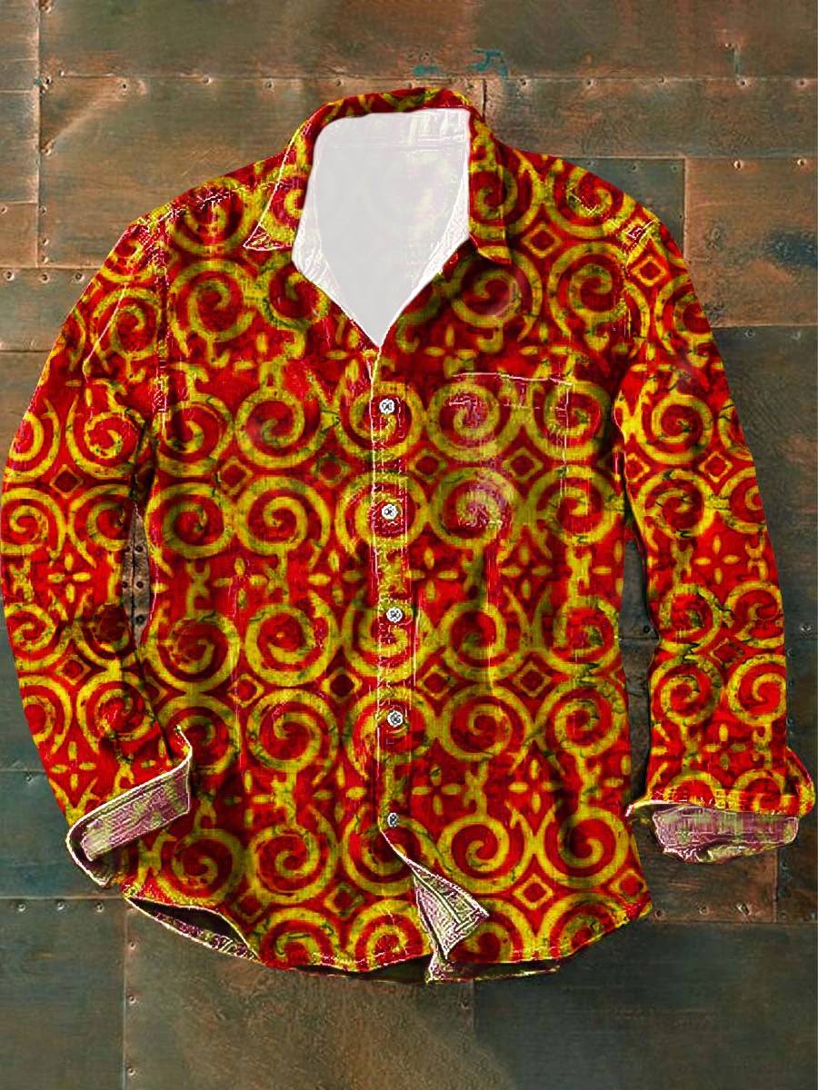 Camisa Unisex Multicolor Con Estampado Moderno Carlos