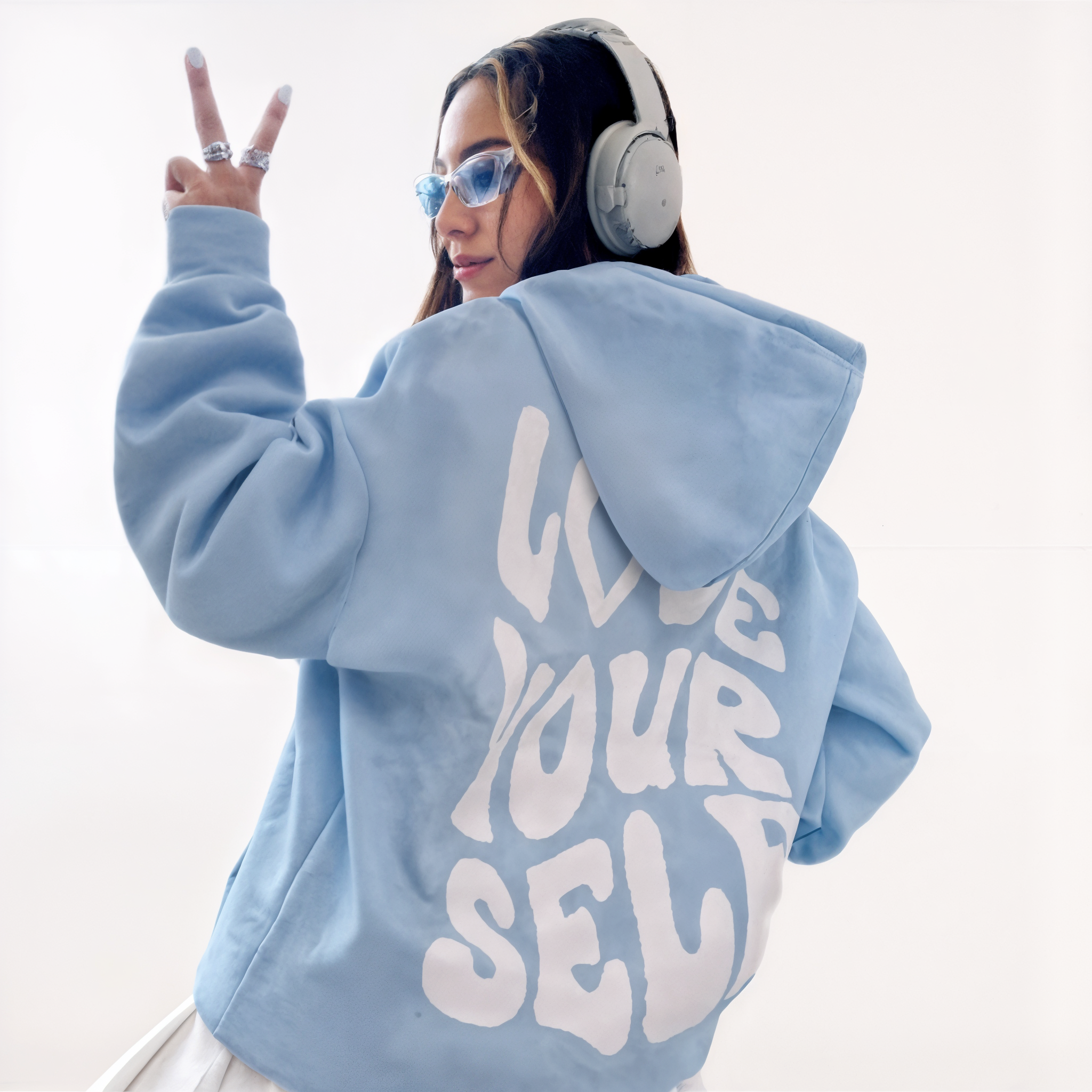 Sudadera Con Capucha Love Yourself Mensaje Inspirador Ana